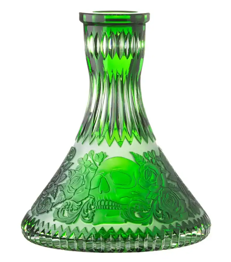 Cuenco de Cristal César – Cono – Calavera – Verde