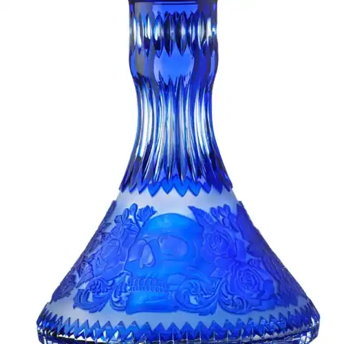 Bol en Cristal César – Cône – Crâne – Bleu