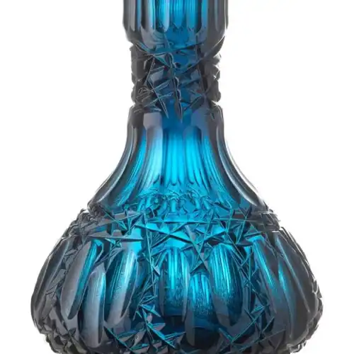 Caesar Crystal Bowl – Drop – Ornament – Dark Azure