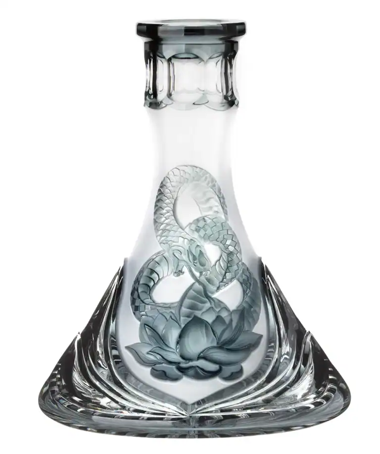 Cuenco de cristal César – Cono – Serpiente – Gris