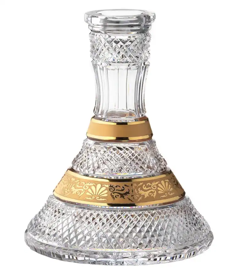 Cuenco de cristal César – Cono – Fuente – Oro transparente