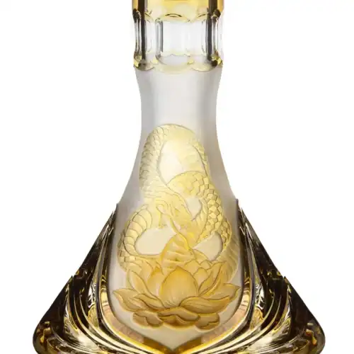 Bol César en Cristal – Cône – Serpent – ​​Ambre