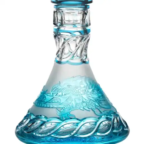 Bol César en Cristal – Cône – Ouroboros – Turquoise