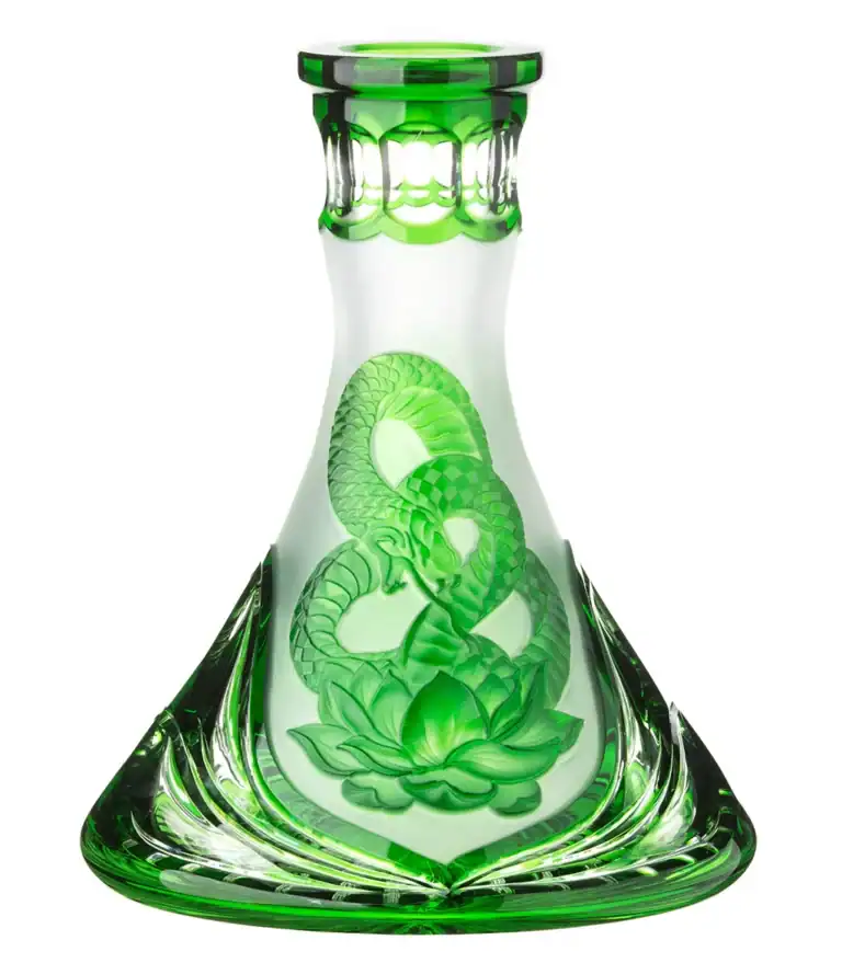 Cuenco de Cristal César – Cono – Serpiente – Verde