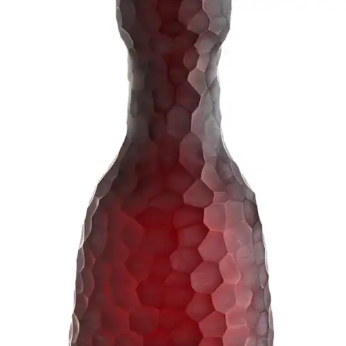 Cuenco de cristal César – Corte Tradi – Mármol – Rojo