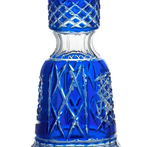 Tazón de Cristal César PEQUEÑO – Corte Tradi – Medusa – Azul