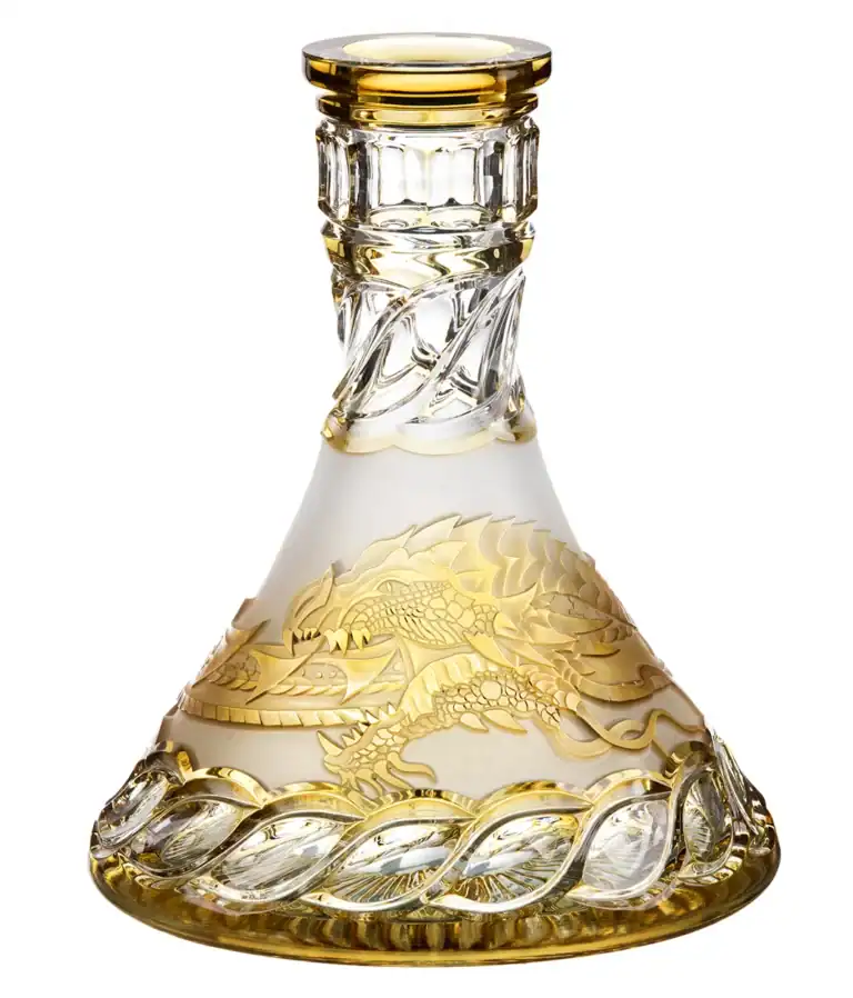 Cuenco de cristal César – Cono – Ouroboros – Ámbar