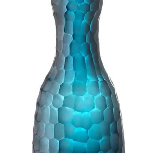 Bol César en Cristal – Taille Tradi – Marbre – Azur