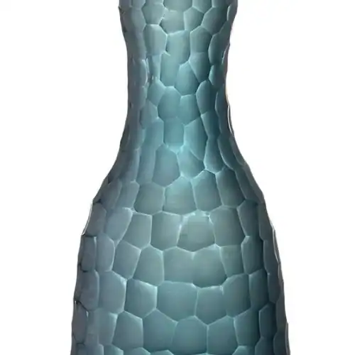 Bol César en Cristal – Taille Tradi – Marbre – Clair Azur