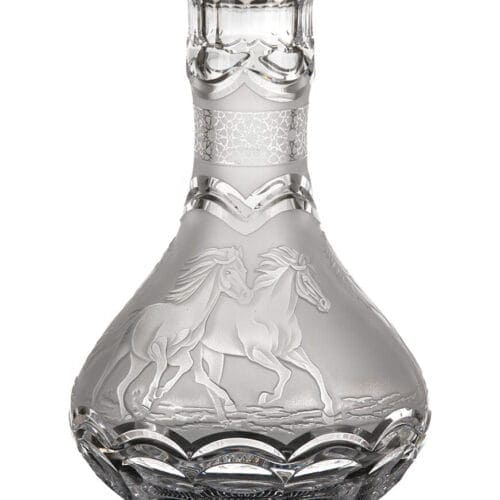 Bol en cristal César – Goutte – Chevaux arabes – Transparent