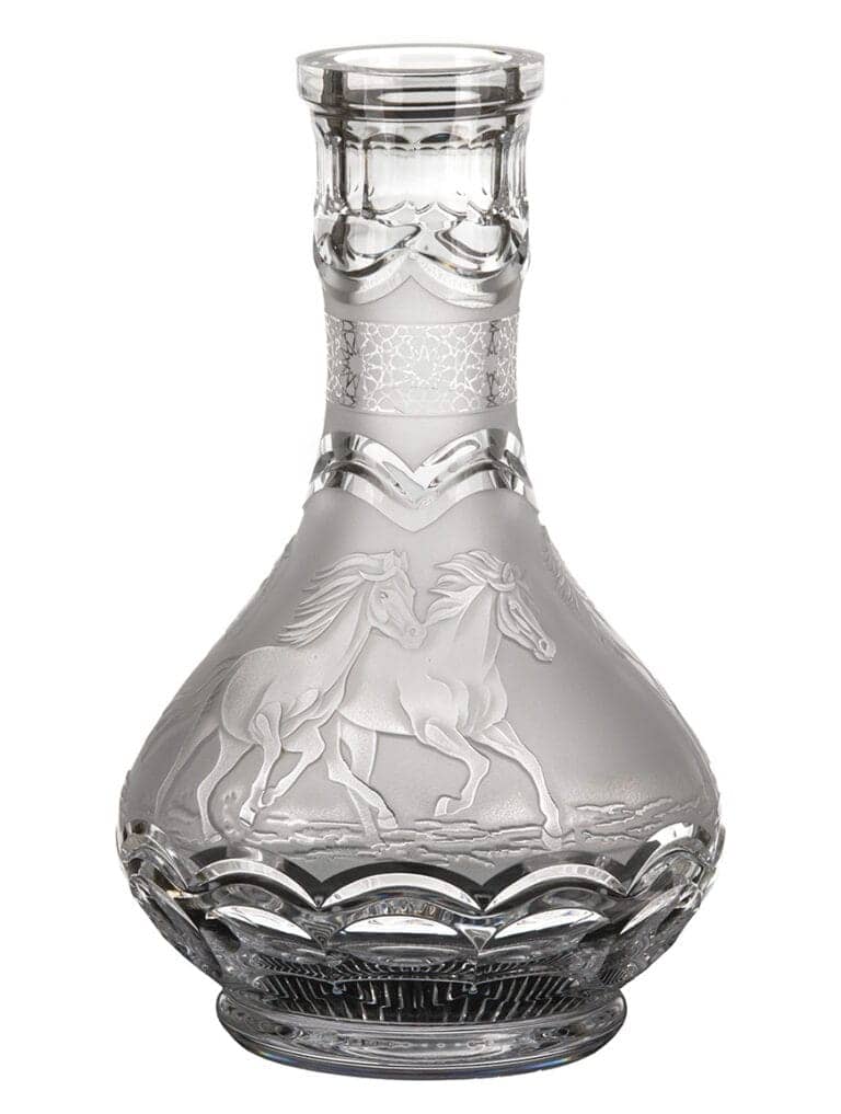 Caesar Crystal Bowl – Drop – Arabic Horses – Clear