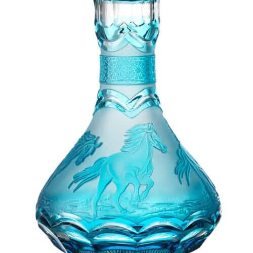 Bol César en Cristal – Goutte – Chevaux Arabes – Turquoise