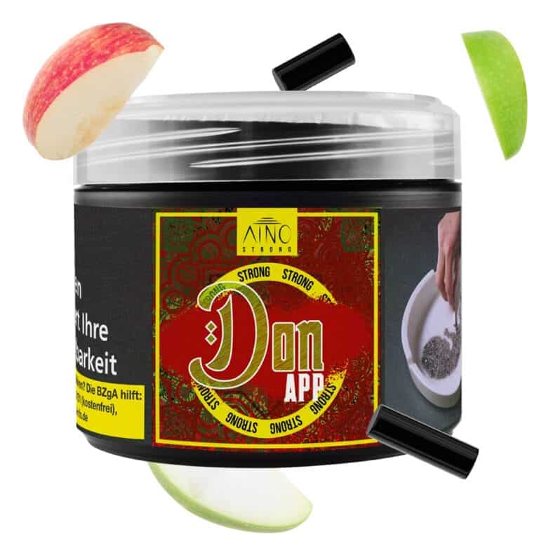 Aino Strong Don App Shisha Tabak 200g Dose Doppelapfel Darkblend