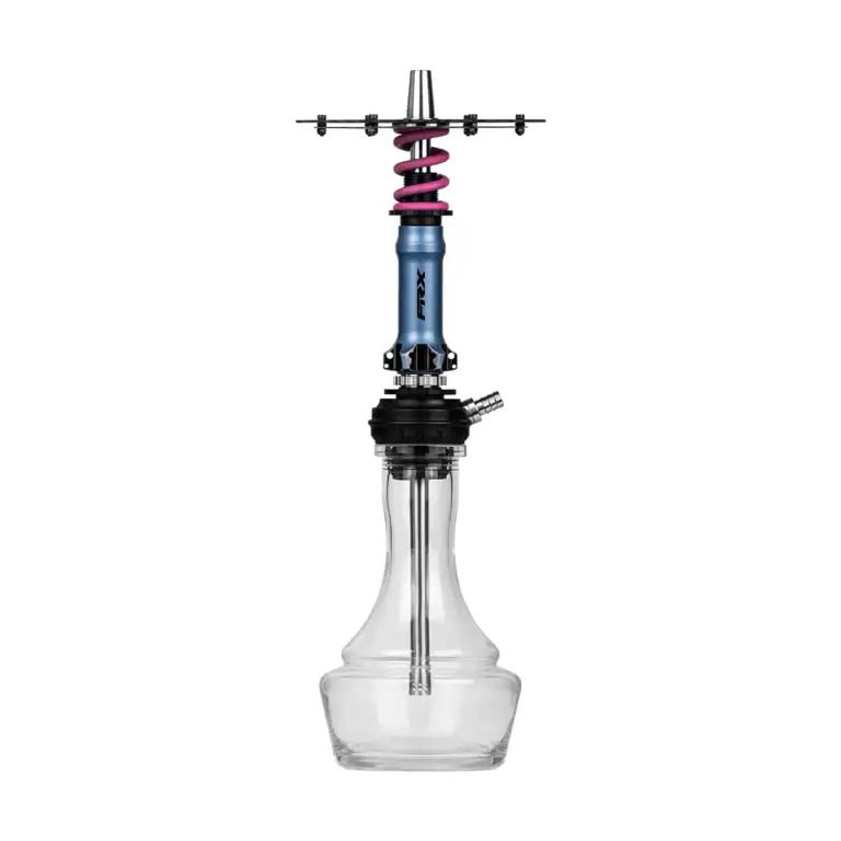 Shisha Amotion Pedal RX Azure - Acabado en azul con plato de carbono y funda amortiguadora, acero inoxidable y cristal, aprox. 52,5 cm de alto