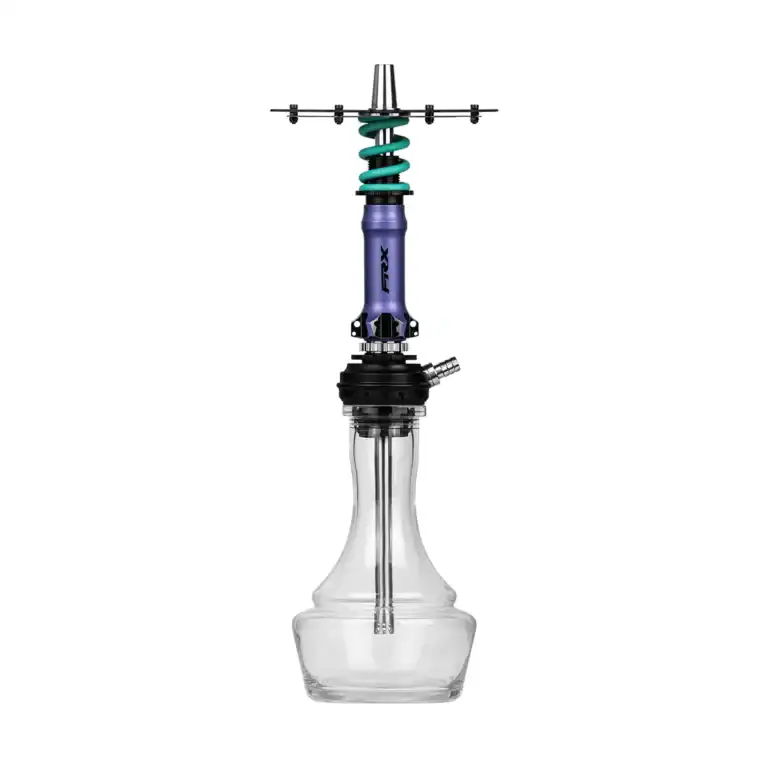 Shisha Amotion Pedal RX Grape - Acabado morado con plato de carbono y funda amortiguadora, acero inoxidable y cristal, aprox. 52,5 cm de alto