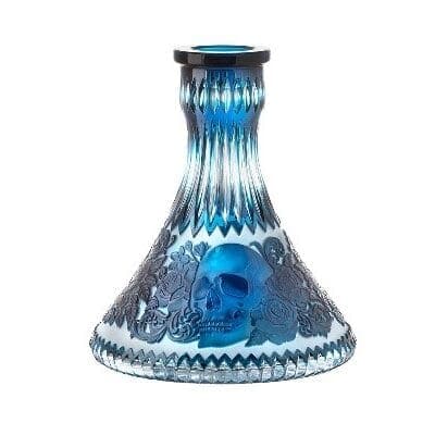 Caesar Crystal Bowl – Cone – Skull – Azure