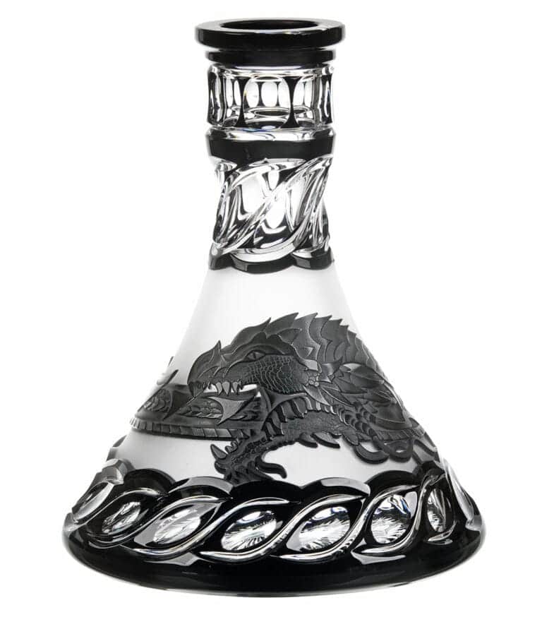 Caesar Crystal Bowl – Cone – Ouroboros – Black