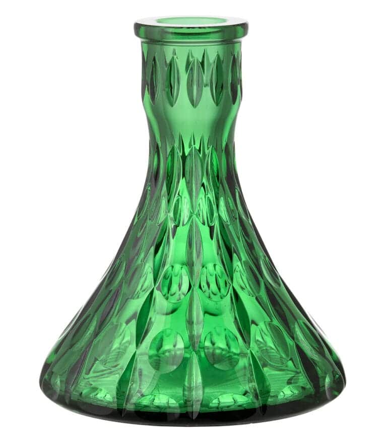 Cuenco de Cristal César – Cono – Perlas – Verde
