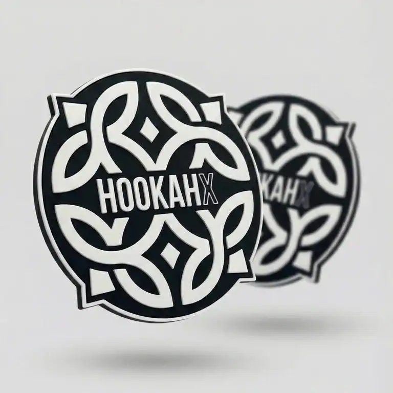 HookahX HX Getränkuntersetzer 2er Set aus Silikon in Schwarz mit weißem Logo