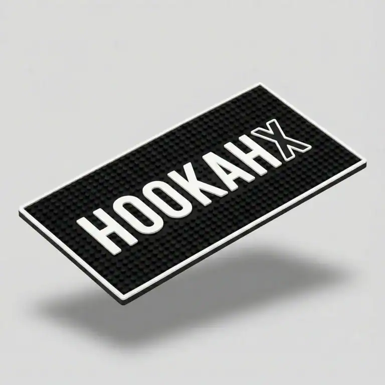 HookahX tapis d'égouttage pour shisha avec logo en noir Black pour construire les accessoires et les têtes