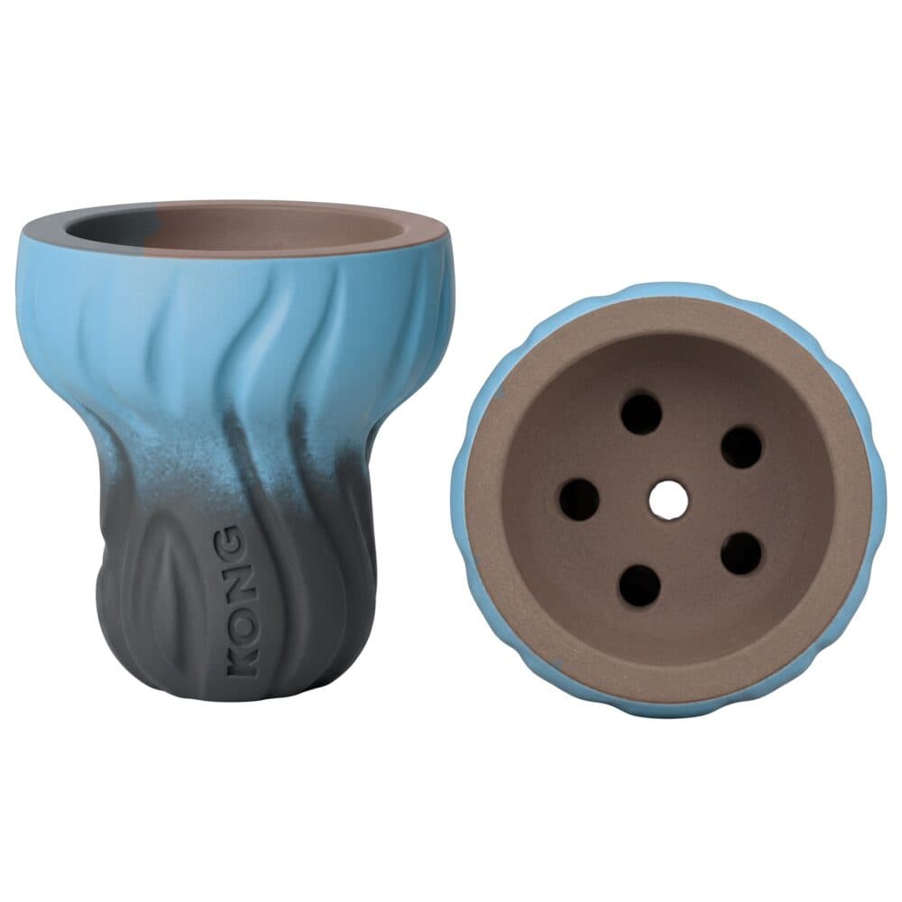 KONG Turkish Flash Blue Tabakkopf — Front- und Draufsicht