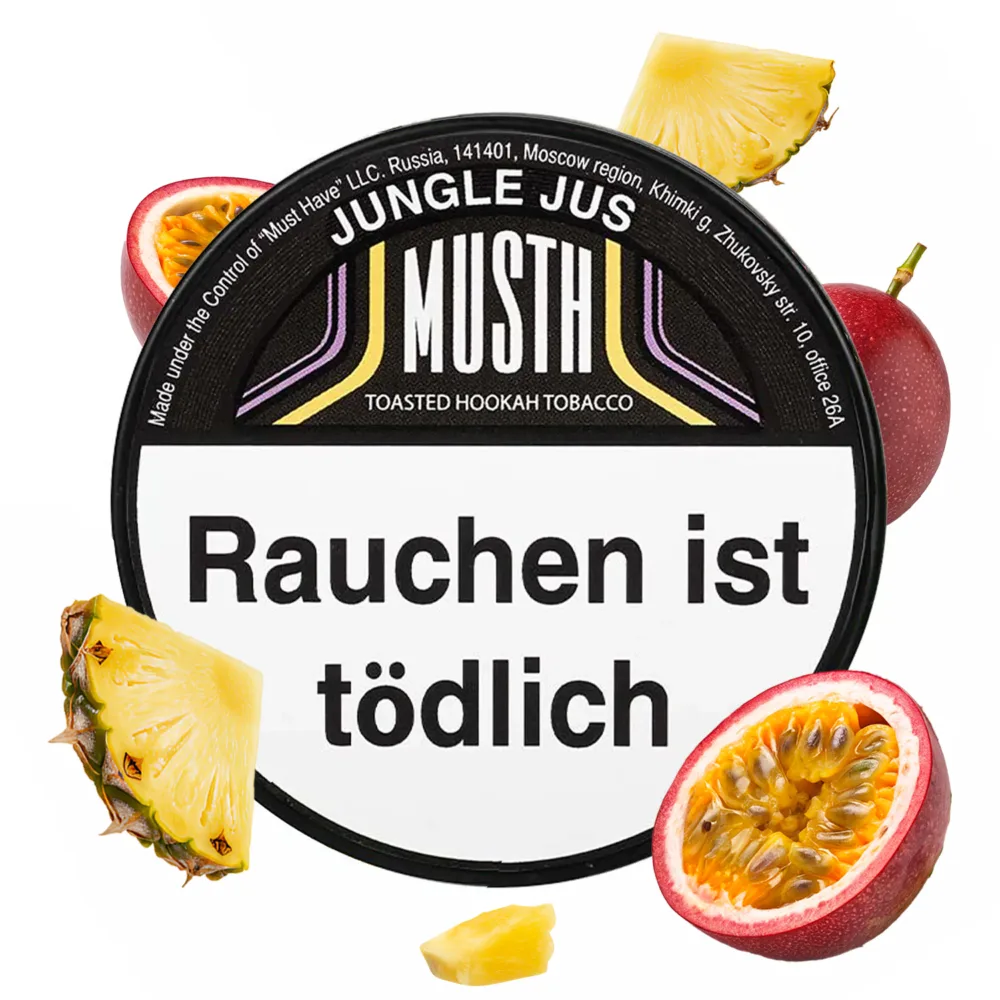 Must H Jungle Jus 200g Shisha Tobacco – Pineapple Passion Fruit
