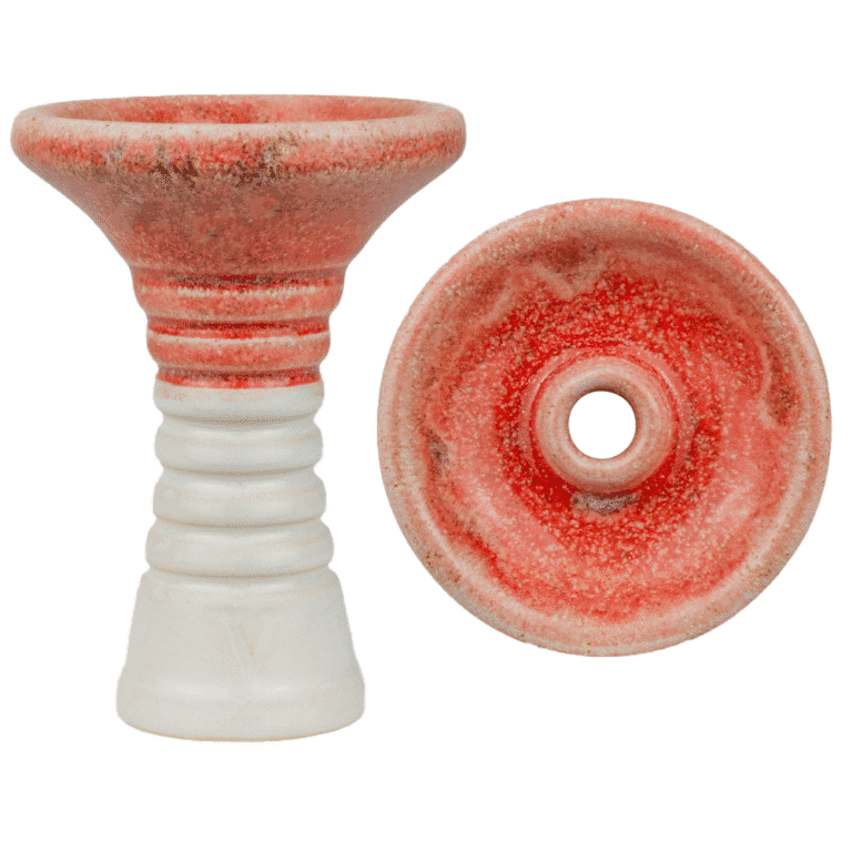 Vandenberg V1 Phunnel Blanc-Rouge - Tête de shisha en céramique avec glaçage rouge sur fond blanc