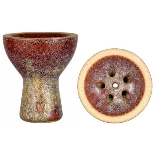 Rauchschale aus Keramik für Shisha, handgefertigt mit rustikalem Design.