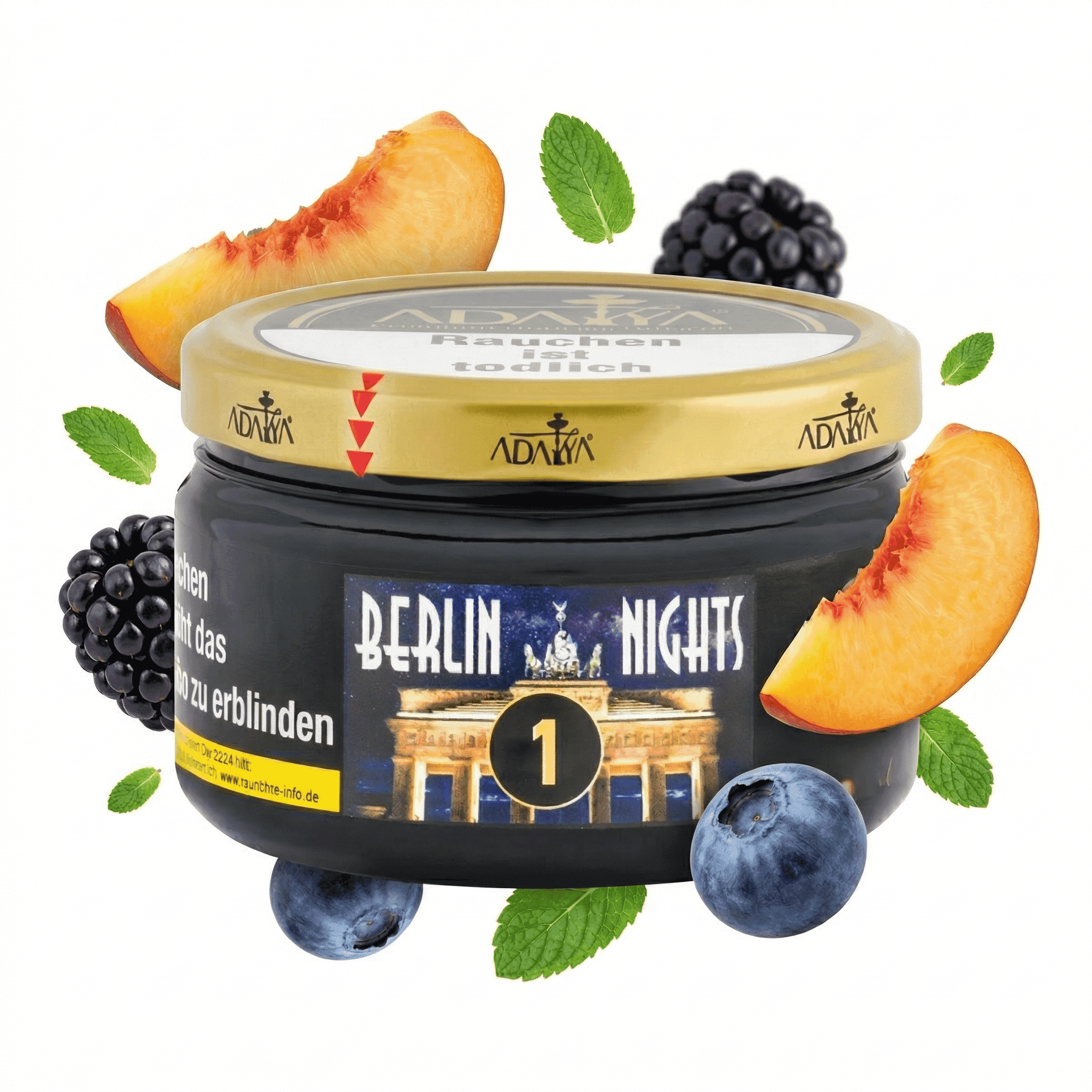 Berlin Nights Shisha Tabak mit Beerenfrüchten, 200g.