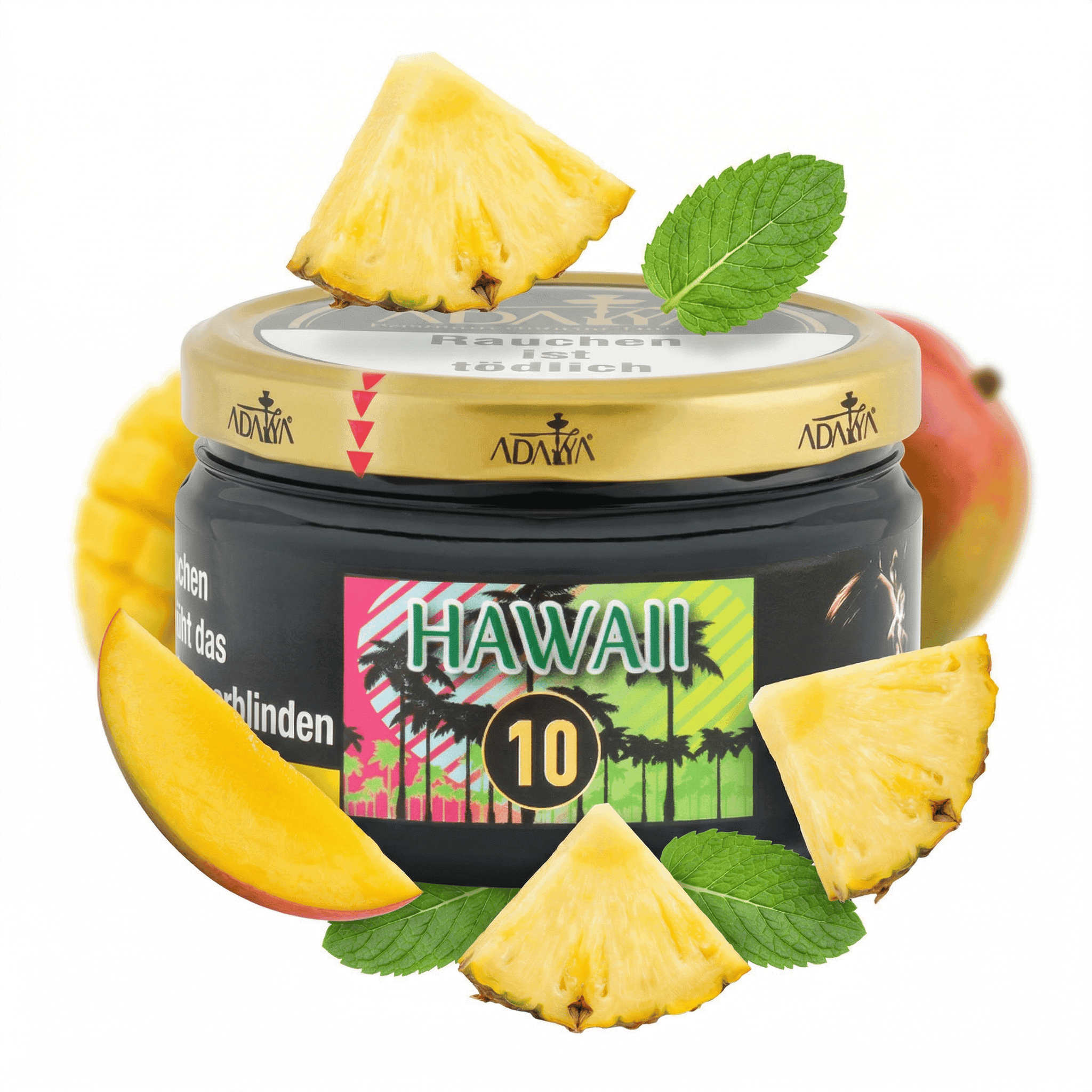 Hawaiian Shisha Tabak mit Ananas- und Fruchtaromen, 200g.