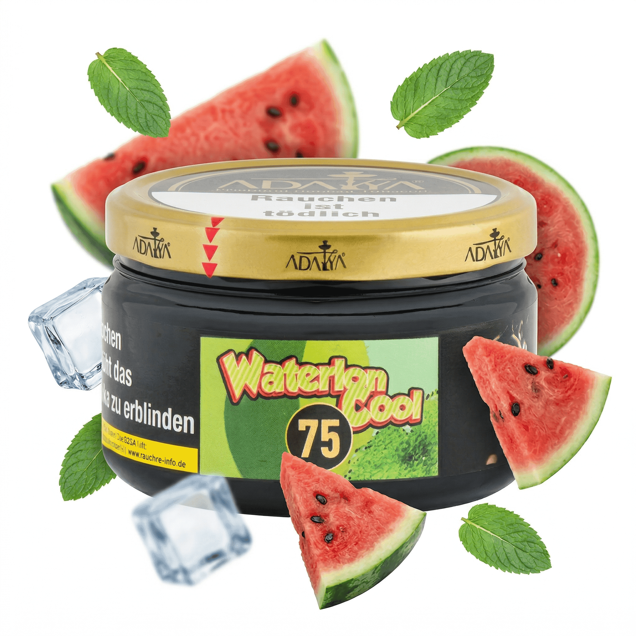 Wassermelone Watermelon Shisha Tabak, fruchtiger Geschmack, 75g Dose.