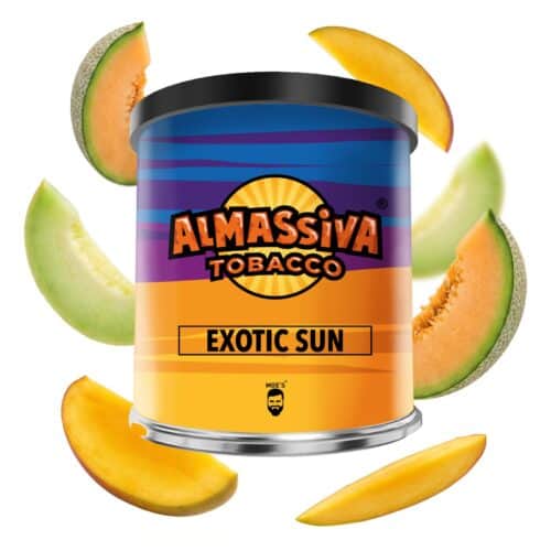 Almassiva Tabak Exotic Sun mit Melonen- und Mango-Aromen.