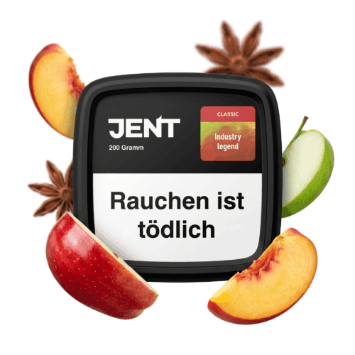 JENT Tabakdose mit Apfel, Pfirsich und Gewürznelken, rauchfrei.