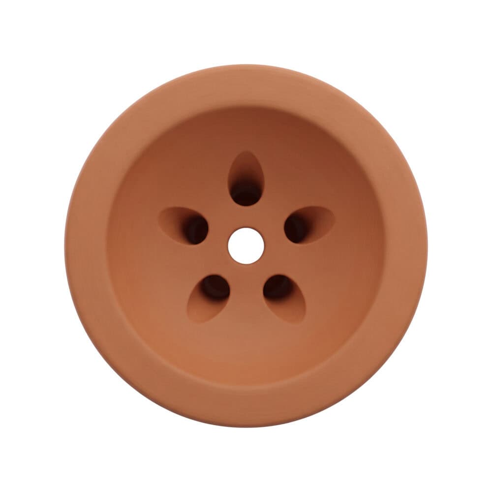 Cosmo Bowl Turkish Terracote Tabakkopf – Draufsicht Depot mit 6-Loch-Stern