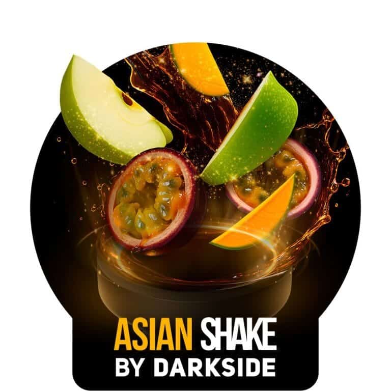 Lata de tabaco para narguile Darkside Asian Shake 100 g manzana mango fruta de la pasión