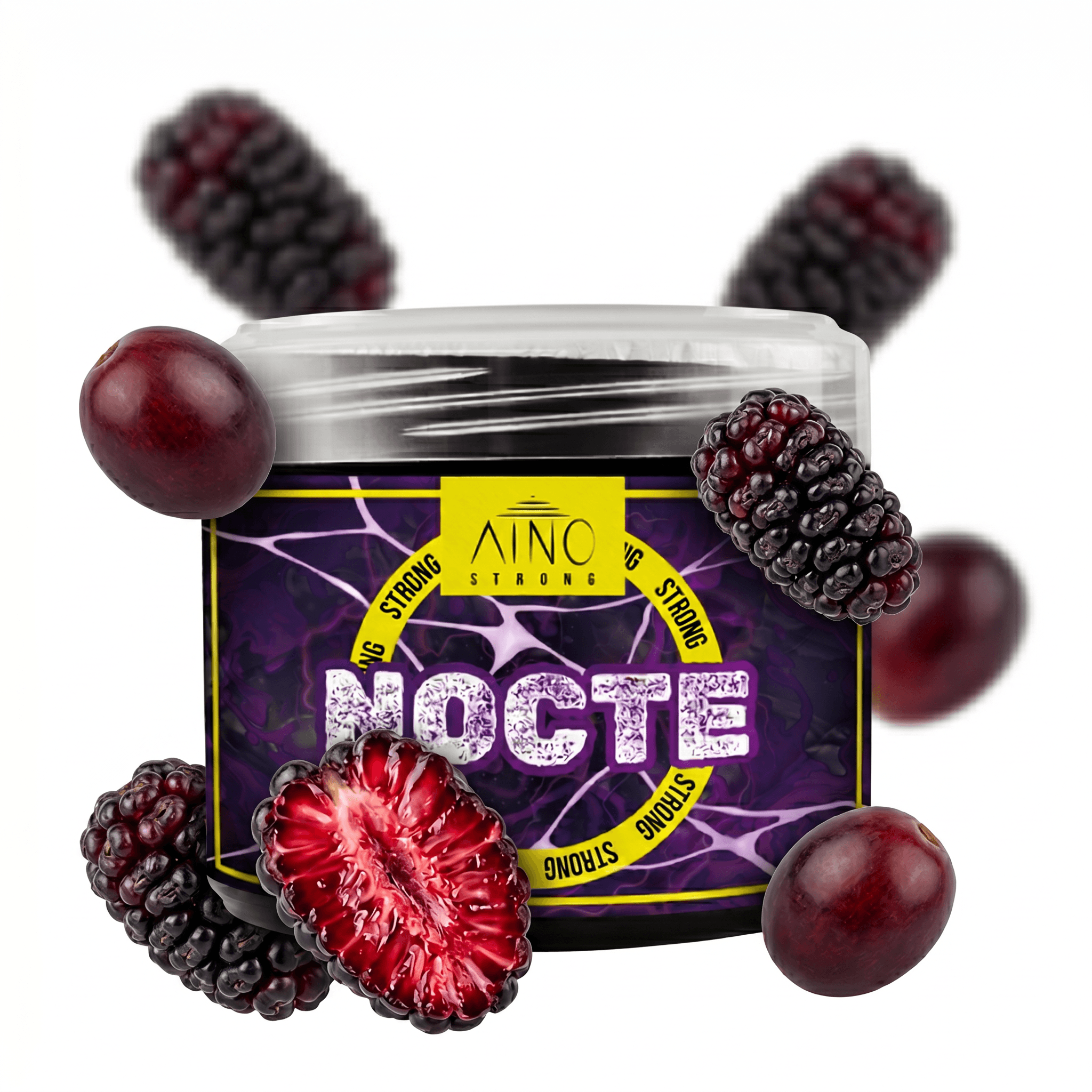 Aino Strong Nocte Shisha Tabak mit Beeren und Fruchtaromen.