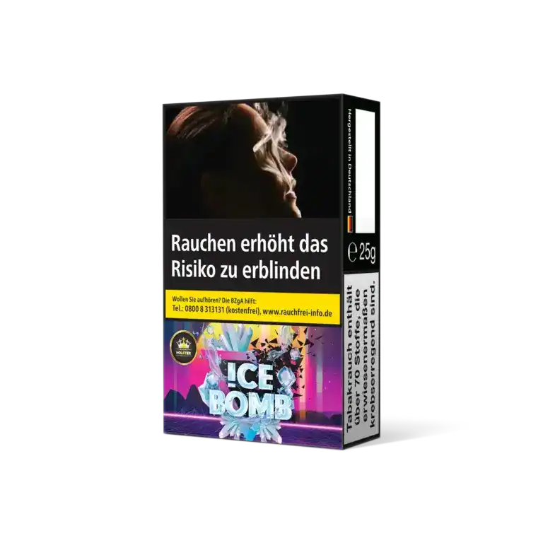 Ice Bomb Wasserpfeifentabak 25g für erfrischenden Geschmack.