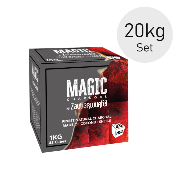 Magic Charcoal Shisha Kohle 28mm 20kg – Set aus 20 × 1 kg