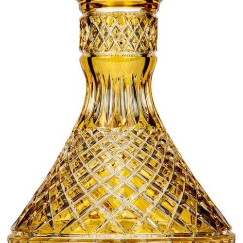 Caesar Crystal Bowl SMALL – Cone – Crown Cut – Yellow