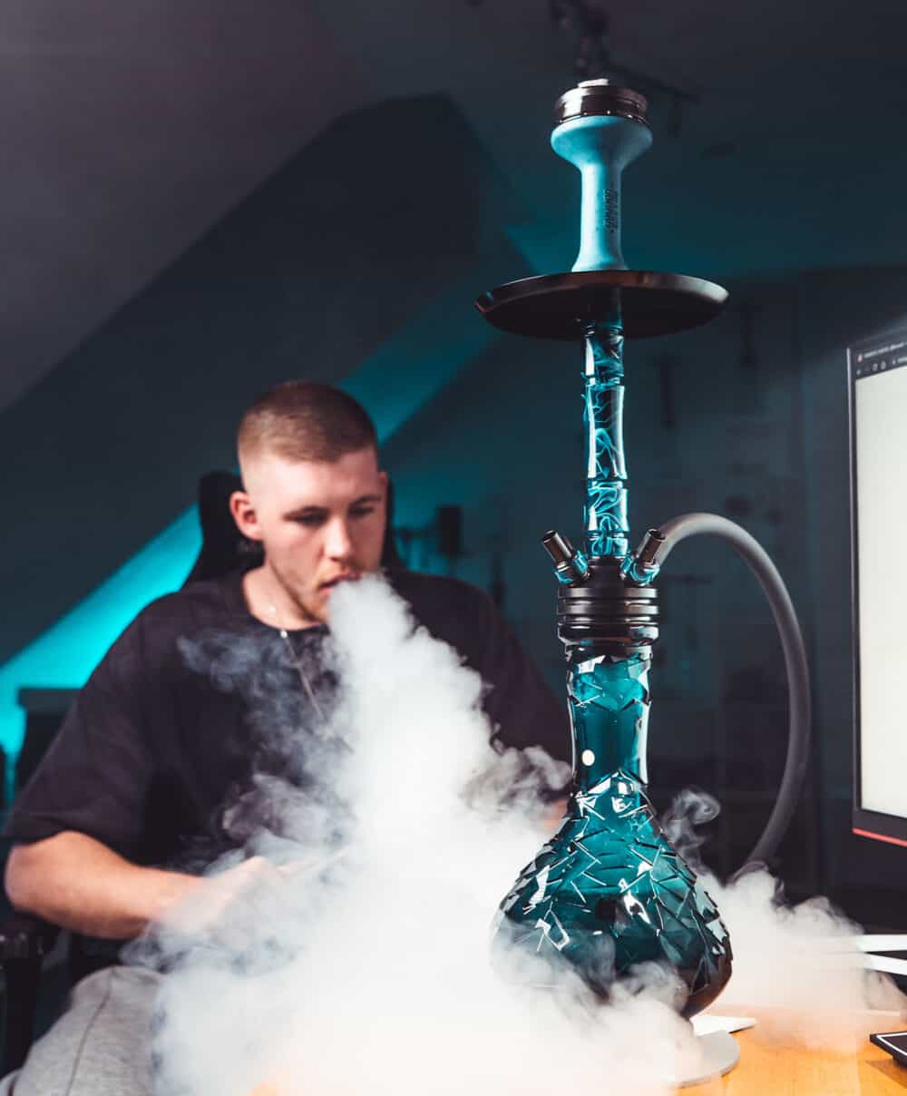 Moze Varity Lounge Silver – Clear Bowl – Wavy Mint Shisha – Bild 8 von 10