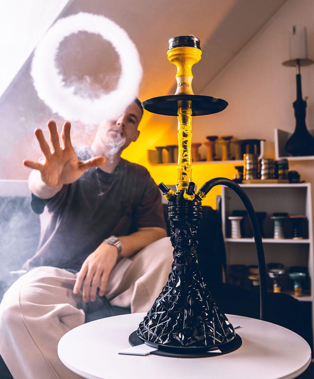 Moze Varity Lounge Silver – Clear Bowl – Wavy Mint Shisha – Bild 9 von 10