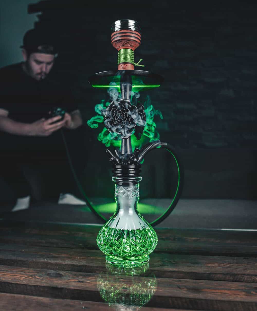 Moze Varity Lounge Silver – Clear Bowl – Wavy Mint Shisha – Bild 10 von 10