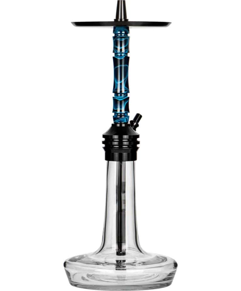 Moze Varity Lounge Black – Clear Bowl – Wavy Blue Shisha