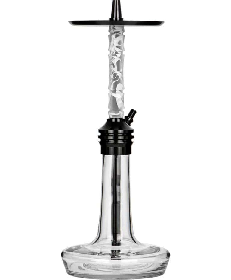 Moze Varity Lounge Black – Clear Bowl – Wavy Frosted Shisha