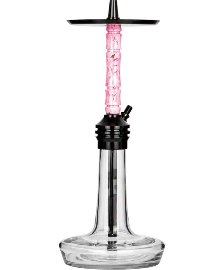 Moze Varity Lounge Black – Clear Bowl – Wavy Pink Shisha