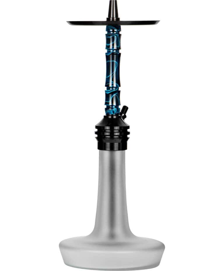 Moze Varity Lounge Black – Frosted Bowl – Wavy Blue Shisha