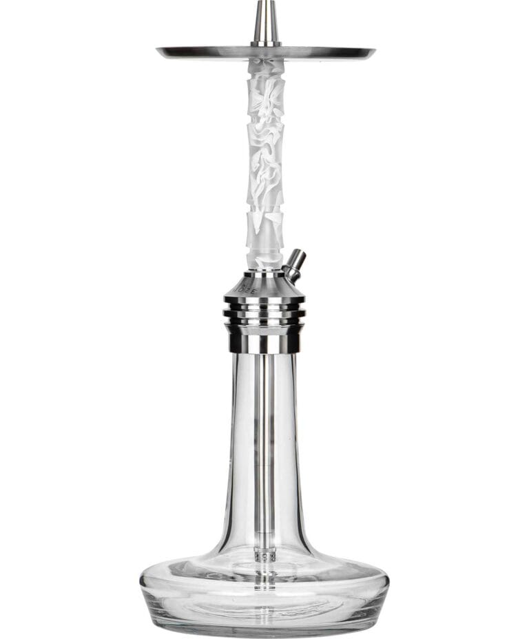 Moze Varity Lounge Silver – Clear Bowl – Wavy Frosted Shisha