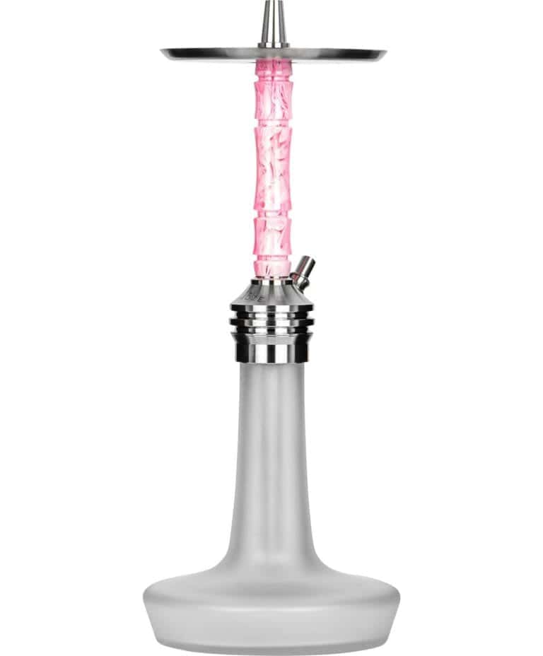 Moze Varity Lounge Silver – Frosted Bowl – Wavy Pink Shisha