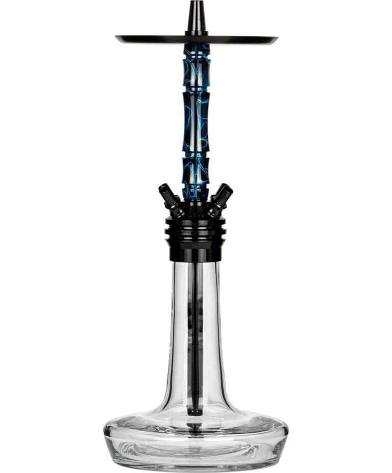 Moze Varity Squad Black – Clear Bowl – Wavy Blue Shisha