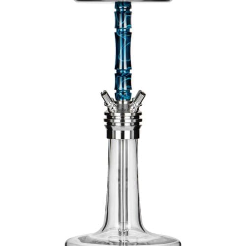Moze Varity Squad Silver – Clear Bowl – Wavy Blue Shisha